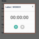 Start a timer for reporting labor